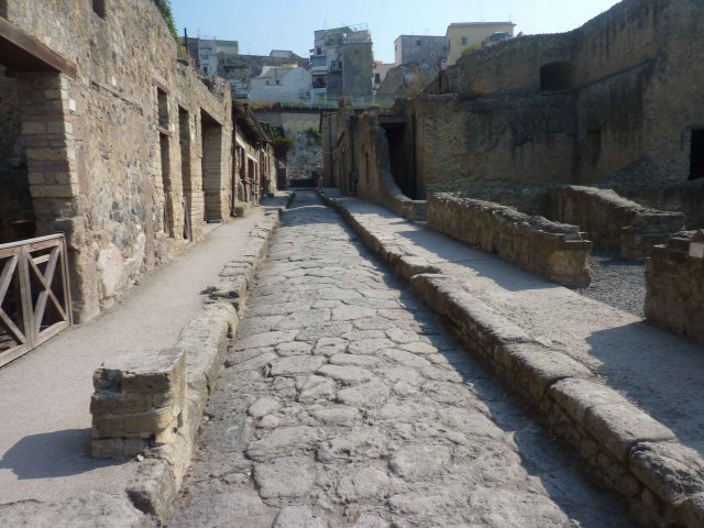 vue de la rue pavée de Herculanum